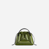 Triangular Foldin Bag Multi-Color Stitching Handbag_Cwab1939