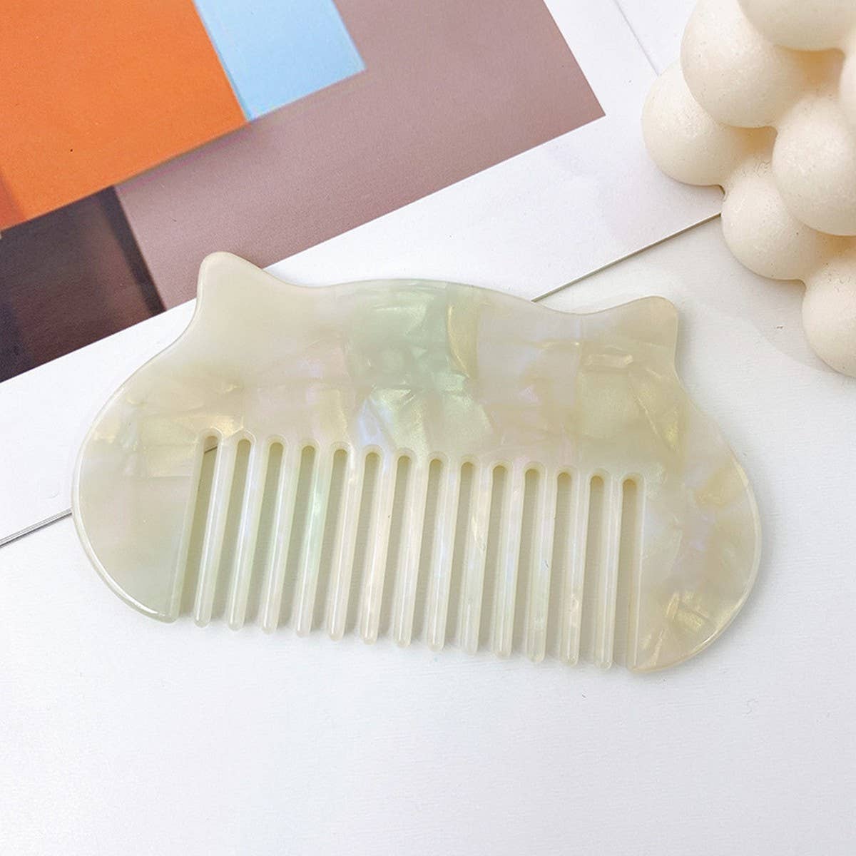 10CM ACETATE CARTOON COMB COLORFUL HAIR COMB_CWMM6440