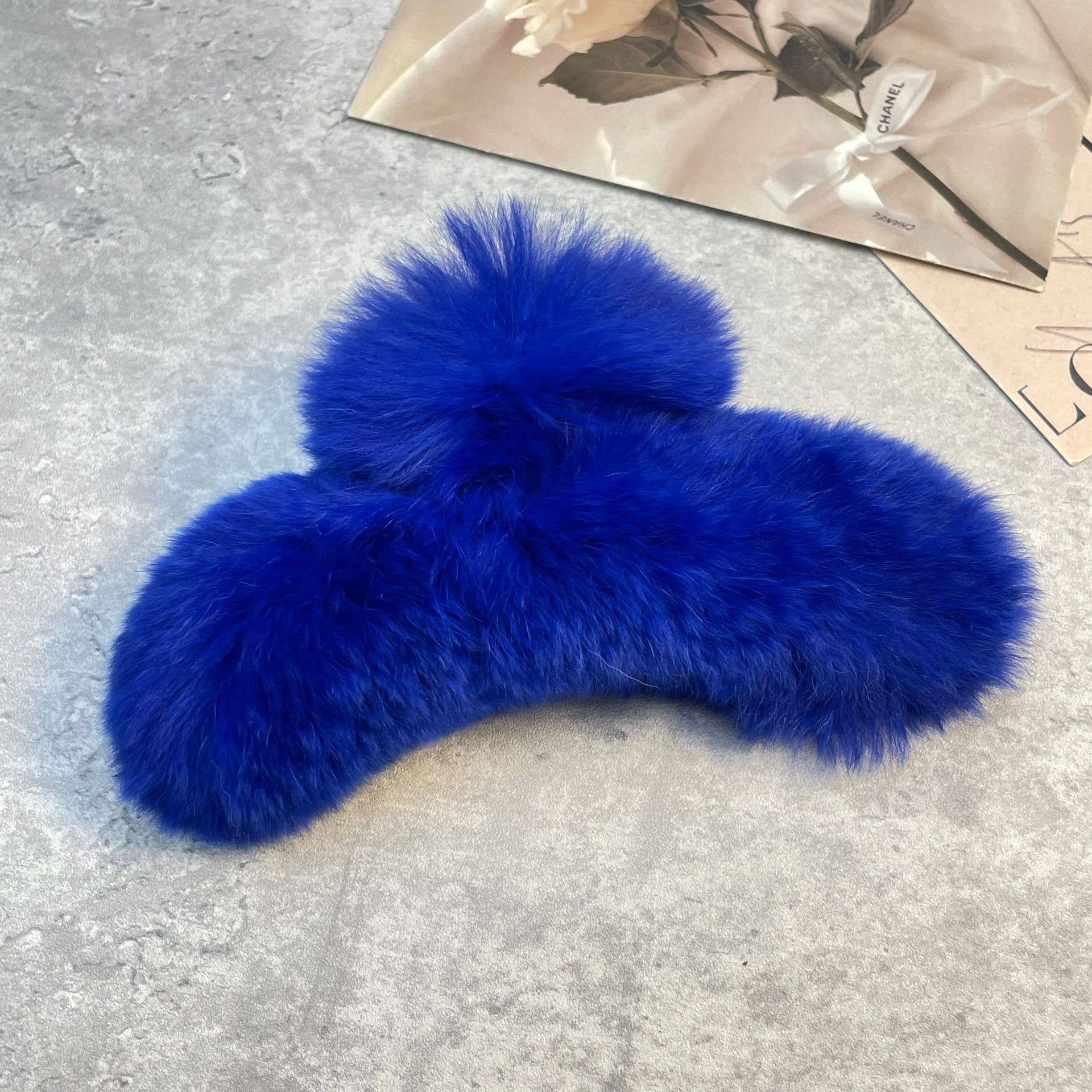 REX RABBIT FUR CLAWS ELEGANT MIXED COLOR CLIPS_CWASC1591