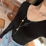 Versatile High-End Long Pearl Sweater Necklace