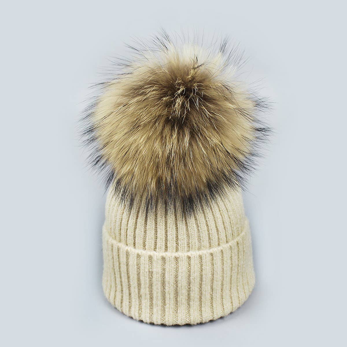 Autumn Winter Knit Pom Beanie Hat_Cwah05027