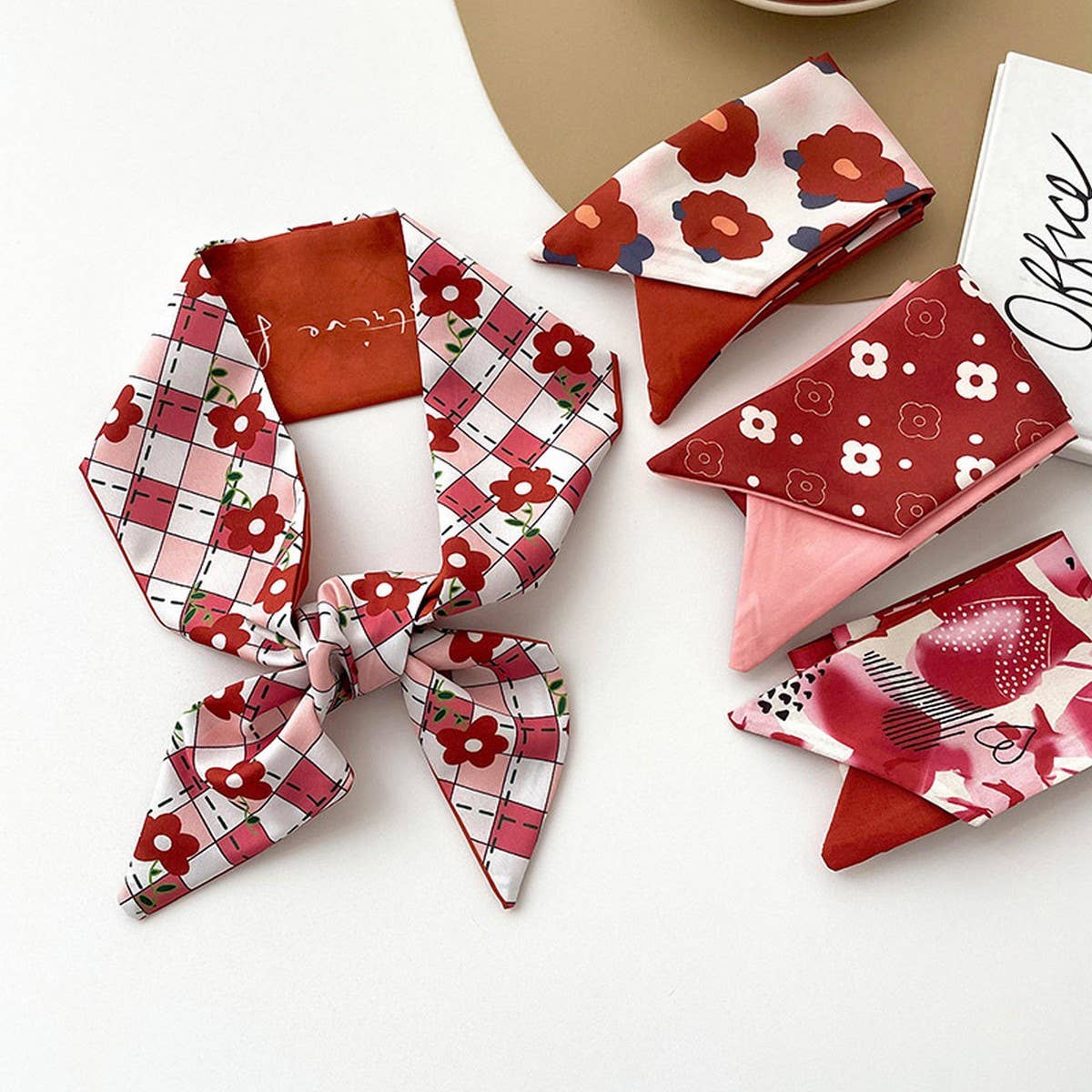 Womens Long Silk Scarf Fashion Headband