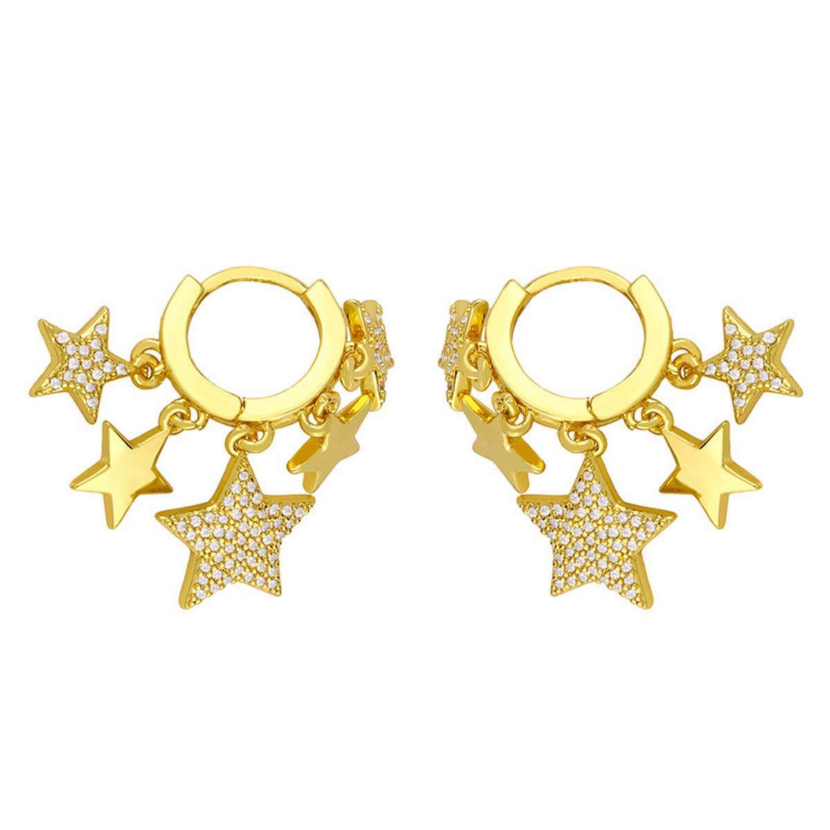 SHINING STAR PENDANT EARRINGS_CWAJE1002