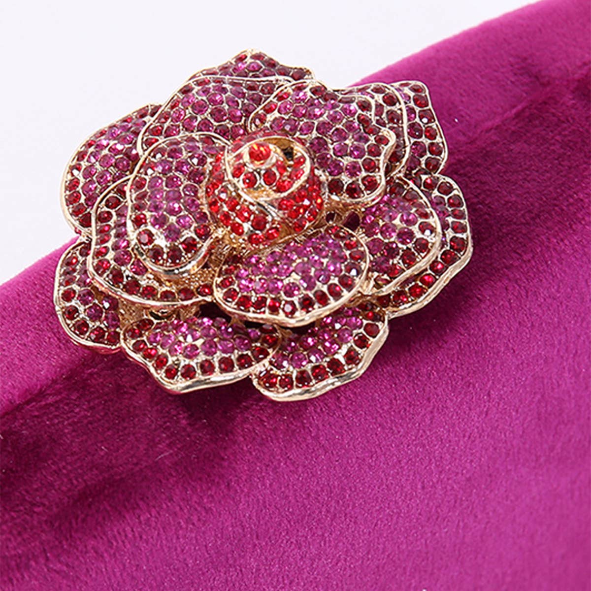 FASHION FLOWER DIAMOND SHOULDER BAG CLUTCH BAG_CWAB0601