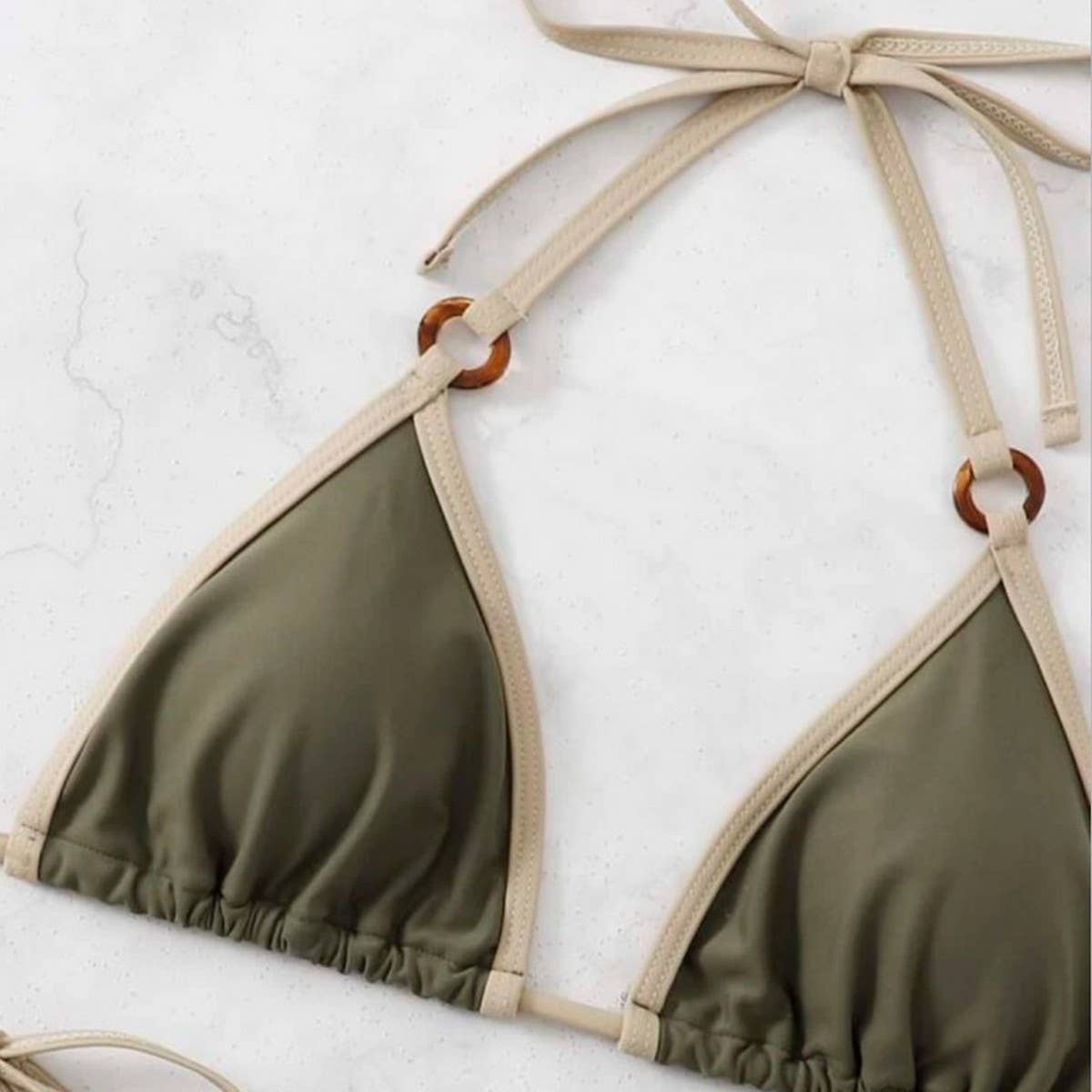 SOLID COLOR SPLIT BIKINI SEXY SLING SWIMSUIT_CWMW0147