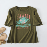 CASUAL COCONUT TREE TEE FOR WOMEN OVERSIZED_CWTTS1467