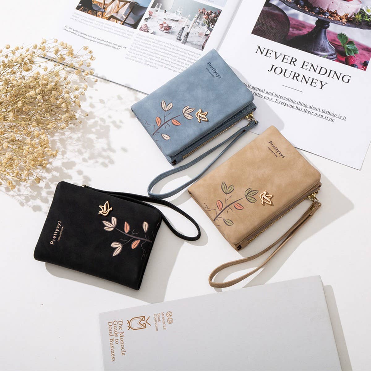 SHORT MATTE PRINT VINTAGE WALLET_CWAB2322