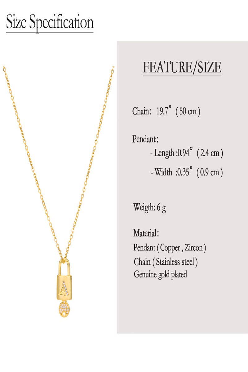 Alphabet Initial Pandant Necklace_Cwaje270