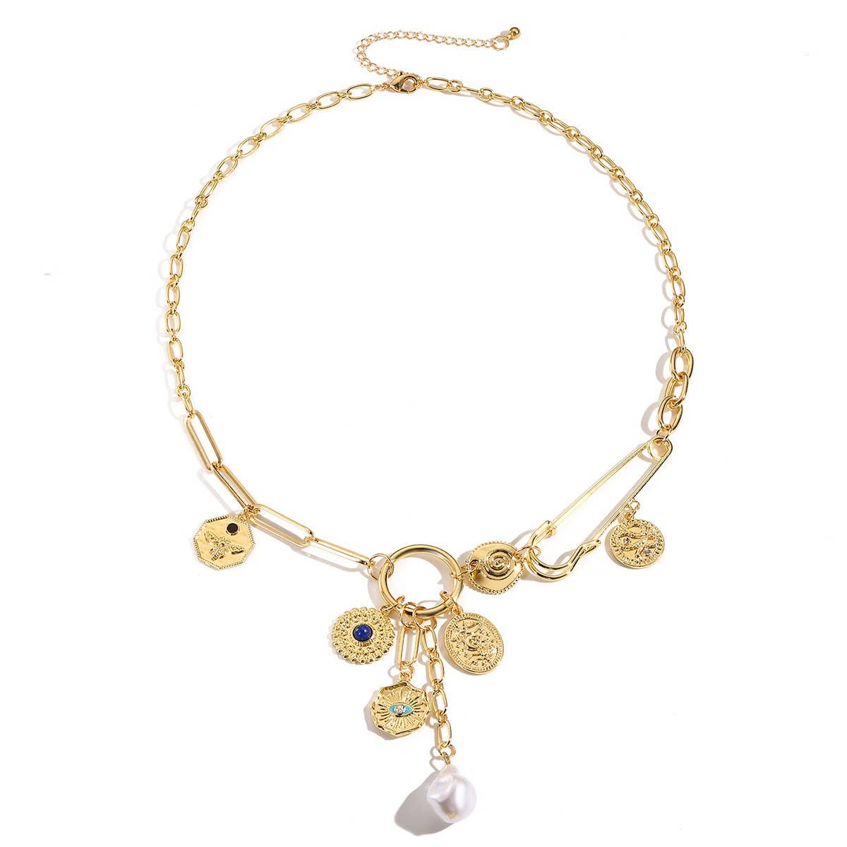 FASHION DESIGN MULTI ELEMENT PENDANT NECKLACE_CWAJE2834