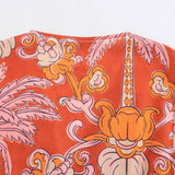 Temperament Light Mature Printed Long Dress