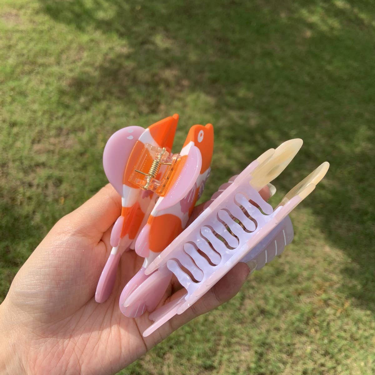 PINK CLOWNFISH HAIR CLAW CUTE OCEAN SHARK CLIP_CWAHA2147