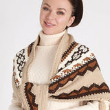 RETRO STRIPED NATIONAL WIND TRIANGLE SHAWL_CWASC0349