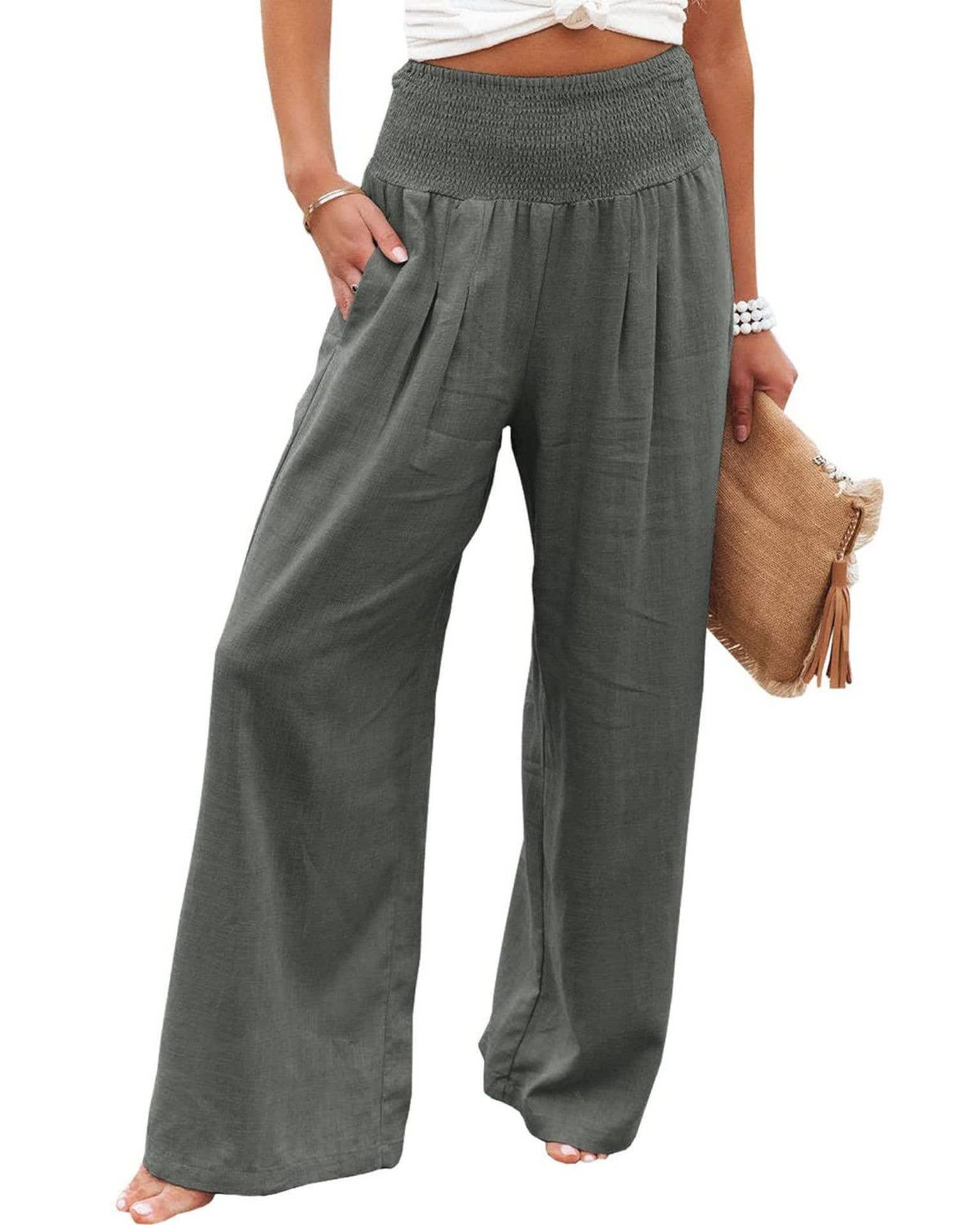 Style Cotton Slacks Made Of Old Mid-Rise Slacks