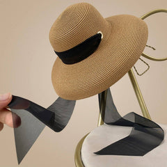 SUMMER FOLDABLE WIDE BRIM STRAW HAT_CWAH3411