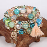 Womens Tassel Handmade Beaded Bracelet