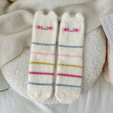 Warm And Cute Polka Dot Home Sleeping Socks_Cwms1056