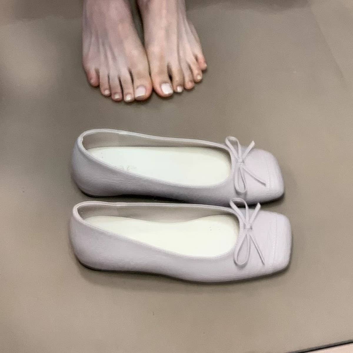 HIDDEN HEEL BOW LOAFERS FOR WORK COMFORT_CWSHF0159