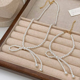 SUPER FAIRY SWEET BOW CLAVICLE NECKLACE FOR WOMEN_CWAJE3079