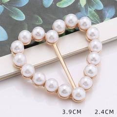 HEART SHAPED METAL PEARL INLAID SCARF RING_CWMM2116