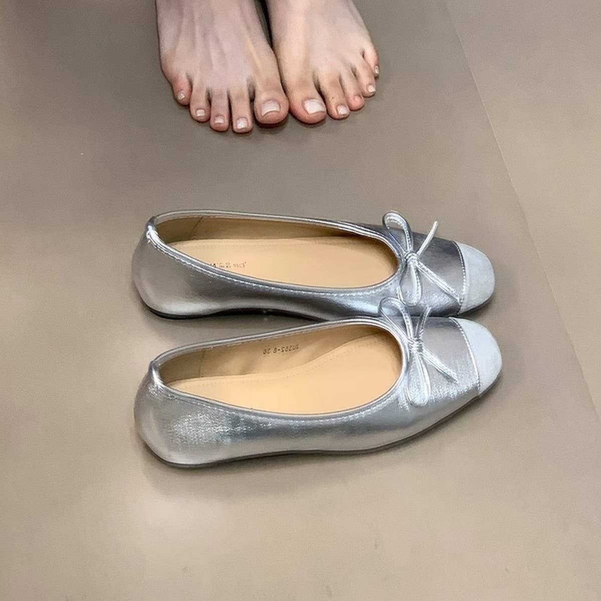 SUMMER BALLET FLATS WITH BOW FOR WOMEN_CWSHF0068