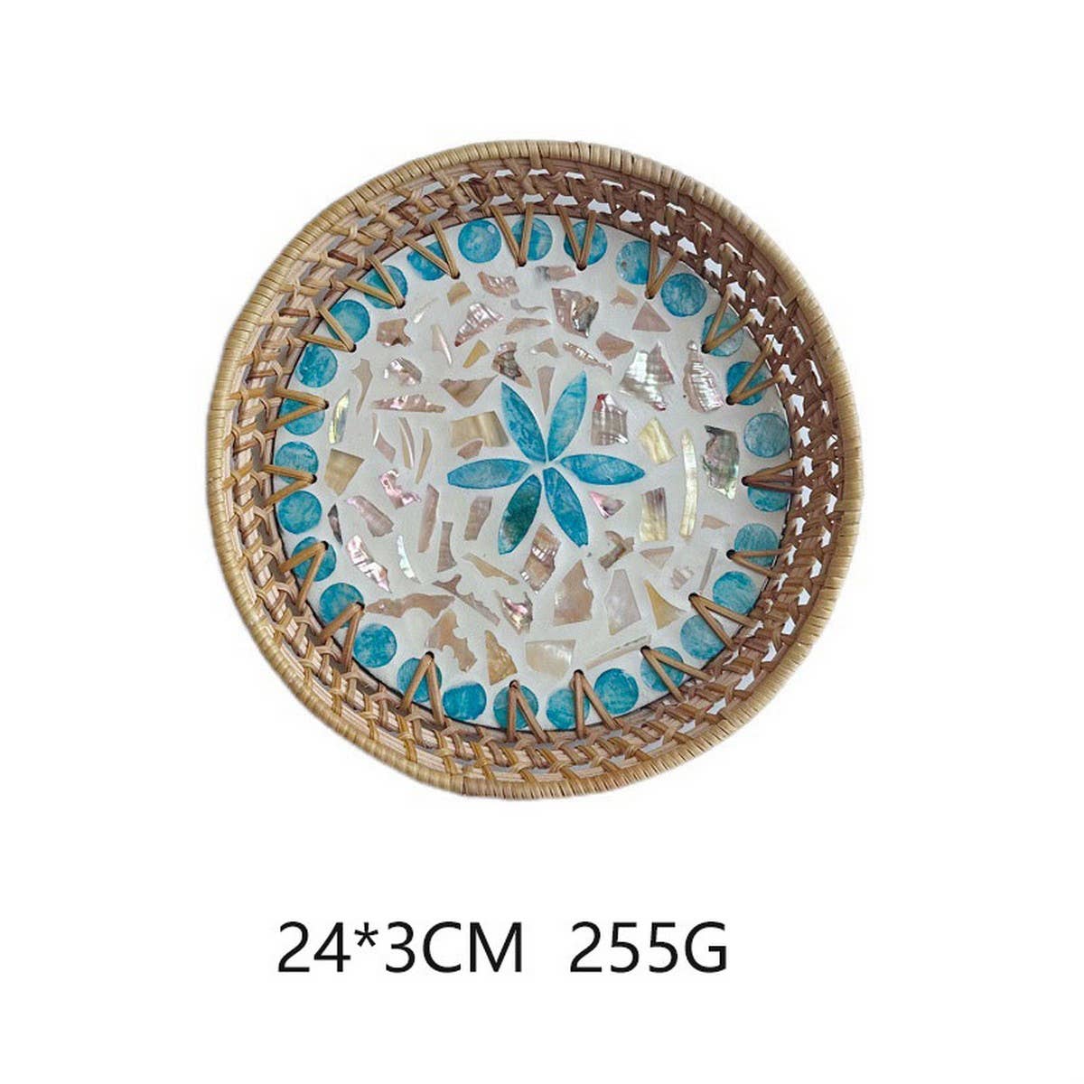 HAND WOVEN RATTAN DESSERT CREATIVE FRUIT PLATE_CWMM4532