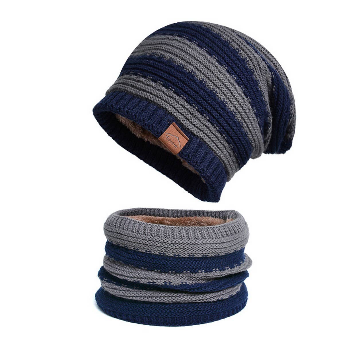 Warm Fleece Hat And Scarf Two Piece Set_Cwasc1129