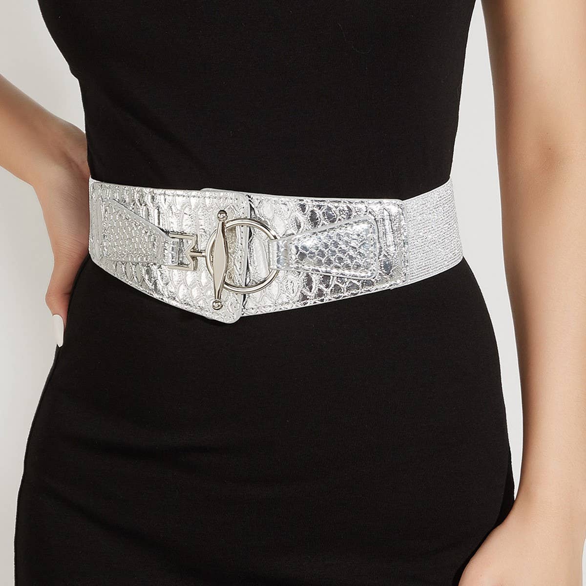 Cwabe0563_Solid Color Multi Functional Elastic Belt