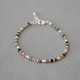 Tourmaline Pearl Hand-Beaded Bracelet