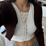 FASHIONABLE COLORFUL CRYSTAL Y SHAPED NECKLACE_CWMM3184