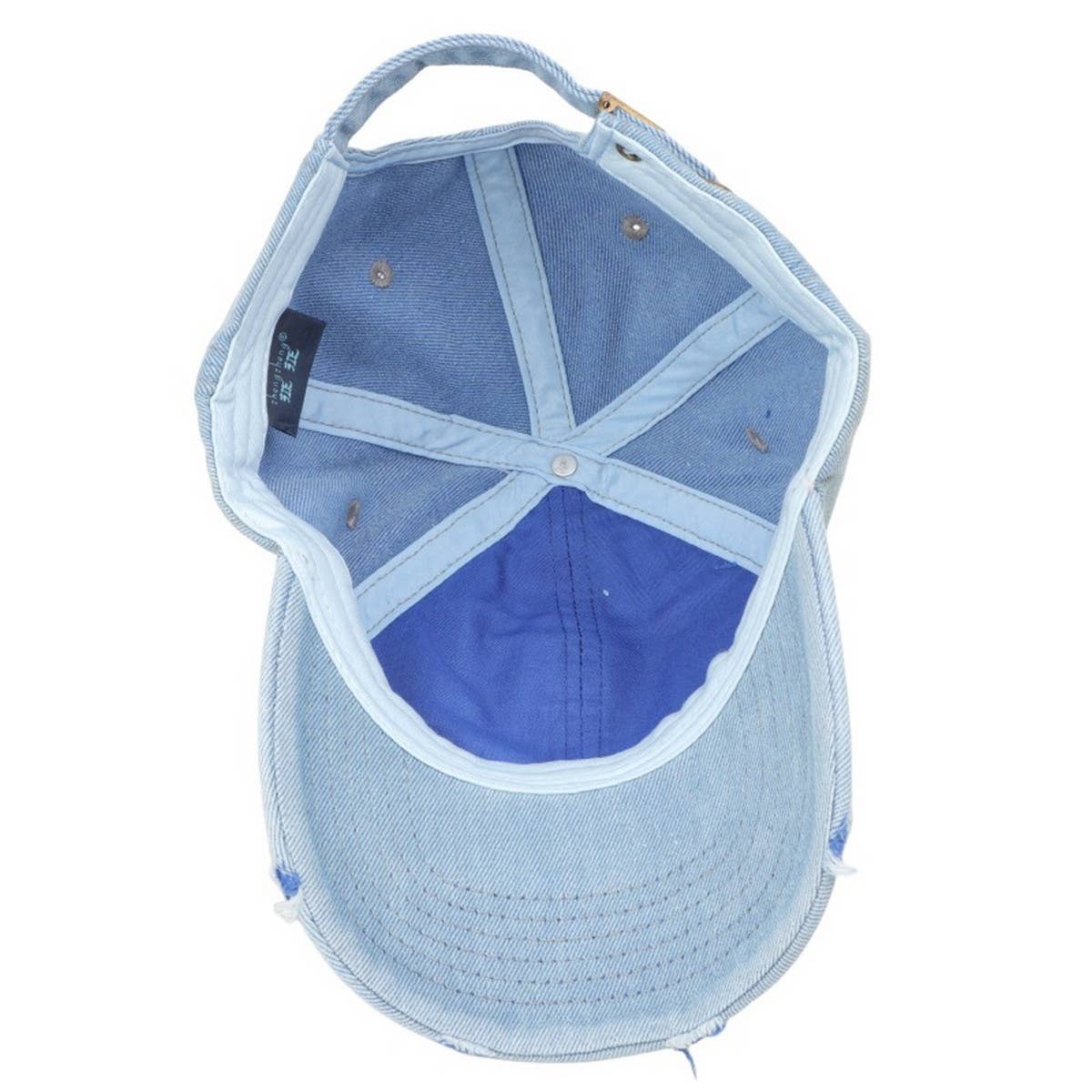 RETRO DENIM BASEBALL CAP UNISEX SUN HAT CWAH1139