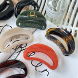 Cwaha1518_Simple Semi Circular Arc Large Hair Claw Clip