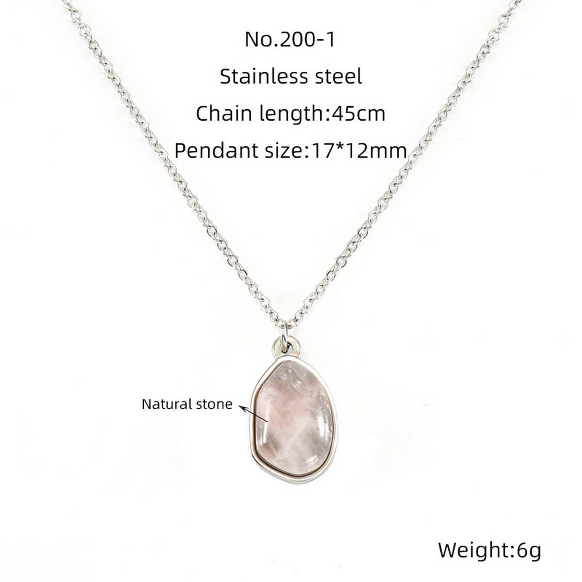 Cwaje1945_Simple Irregular Stainless Steel Necklace Gold