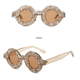 FASHIONABLE ROUND DIAMOND STUDDED SMALL SUNGLASSES_CWASG0856