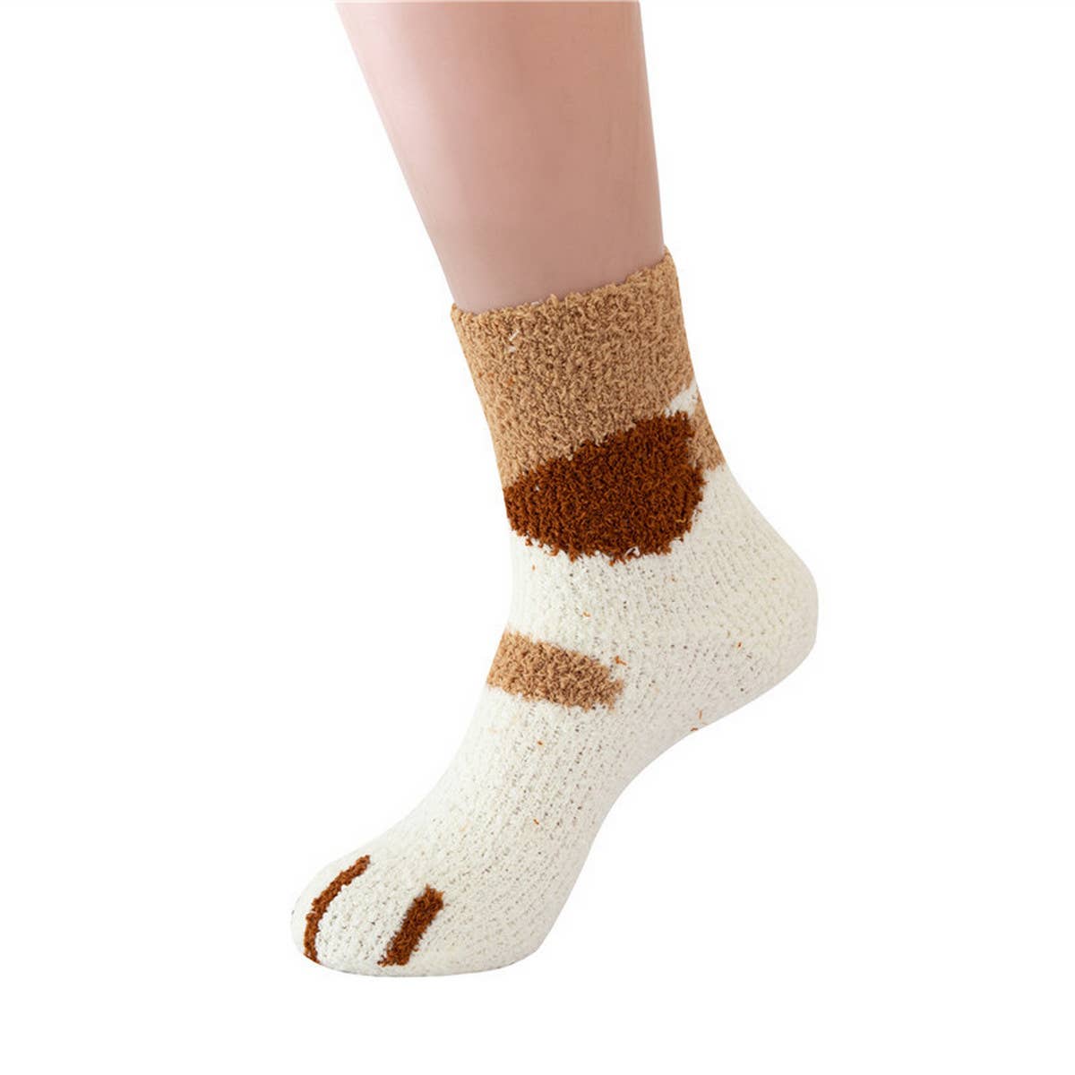 Women Home Padded Warm Coral Velvet Socks_Cwms0333