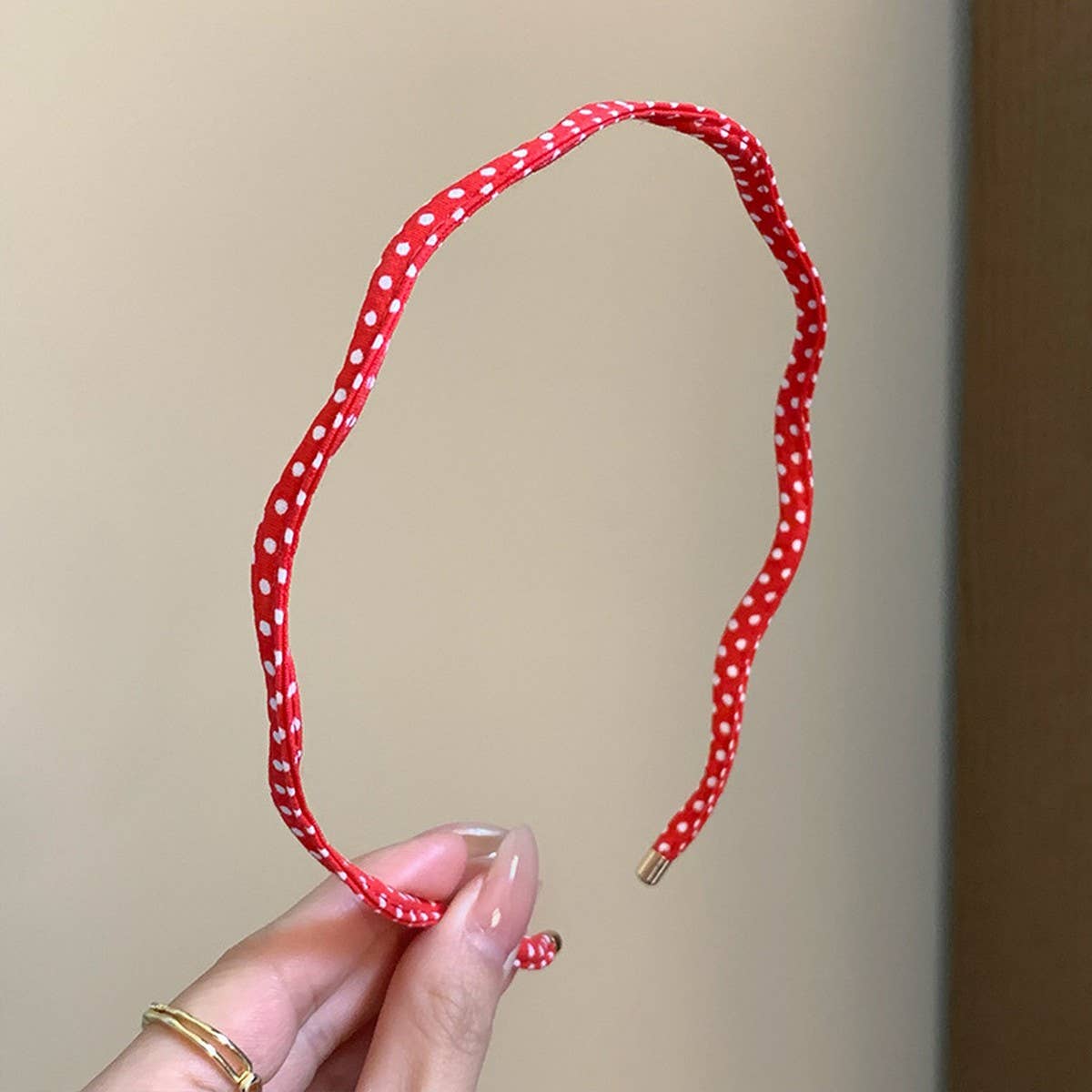 Polka Dot Wavy Thin Headband Daily Hairband_Cwaha07998