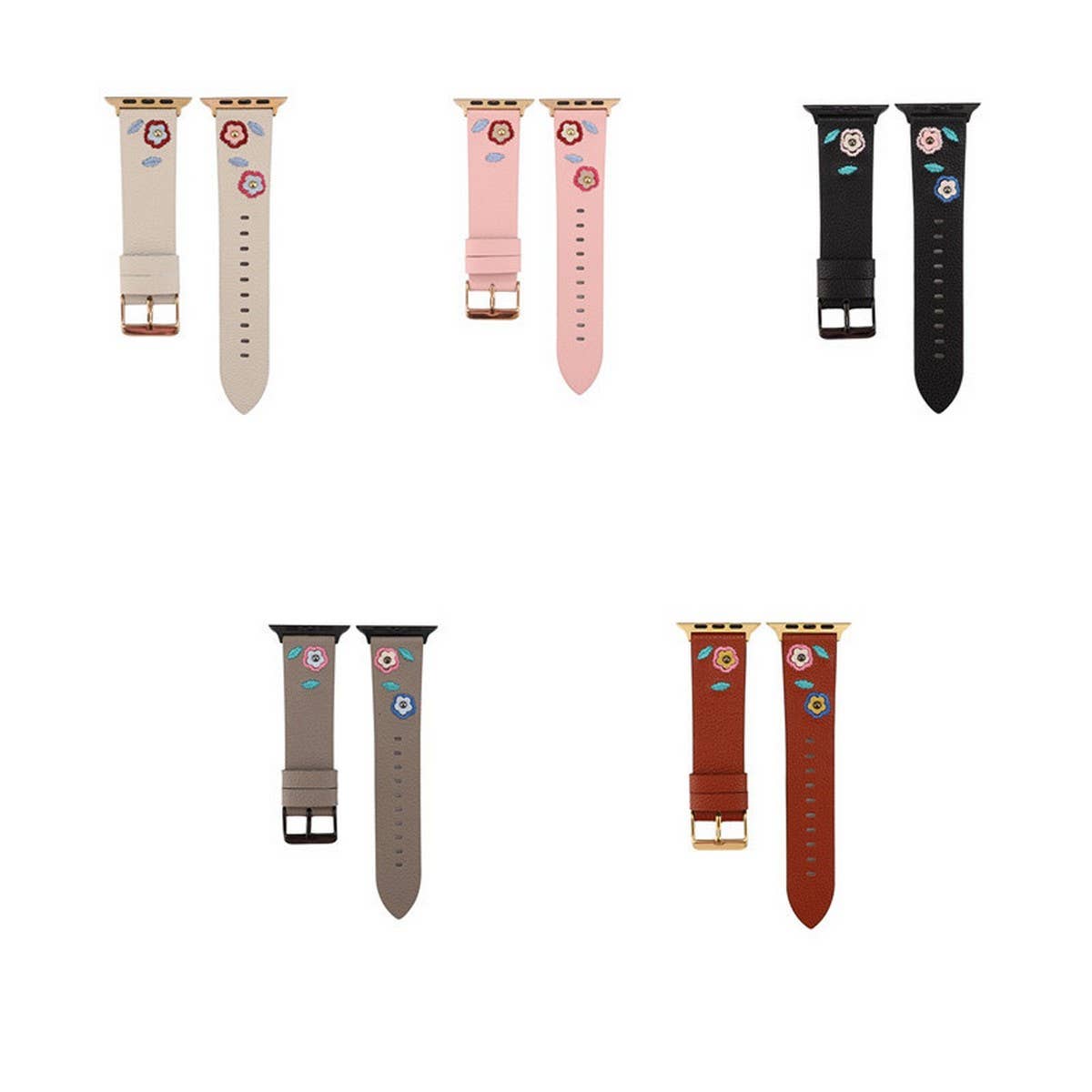 APPLE WATCH9 1 EMBROIDERED LEATHER STRAP_CWASC1540