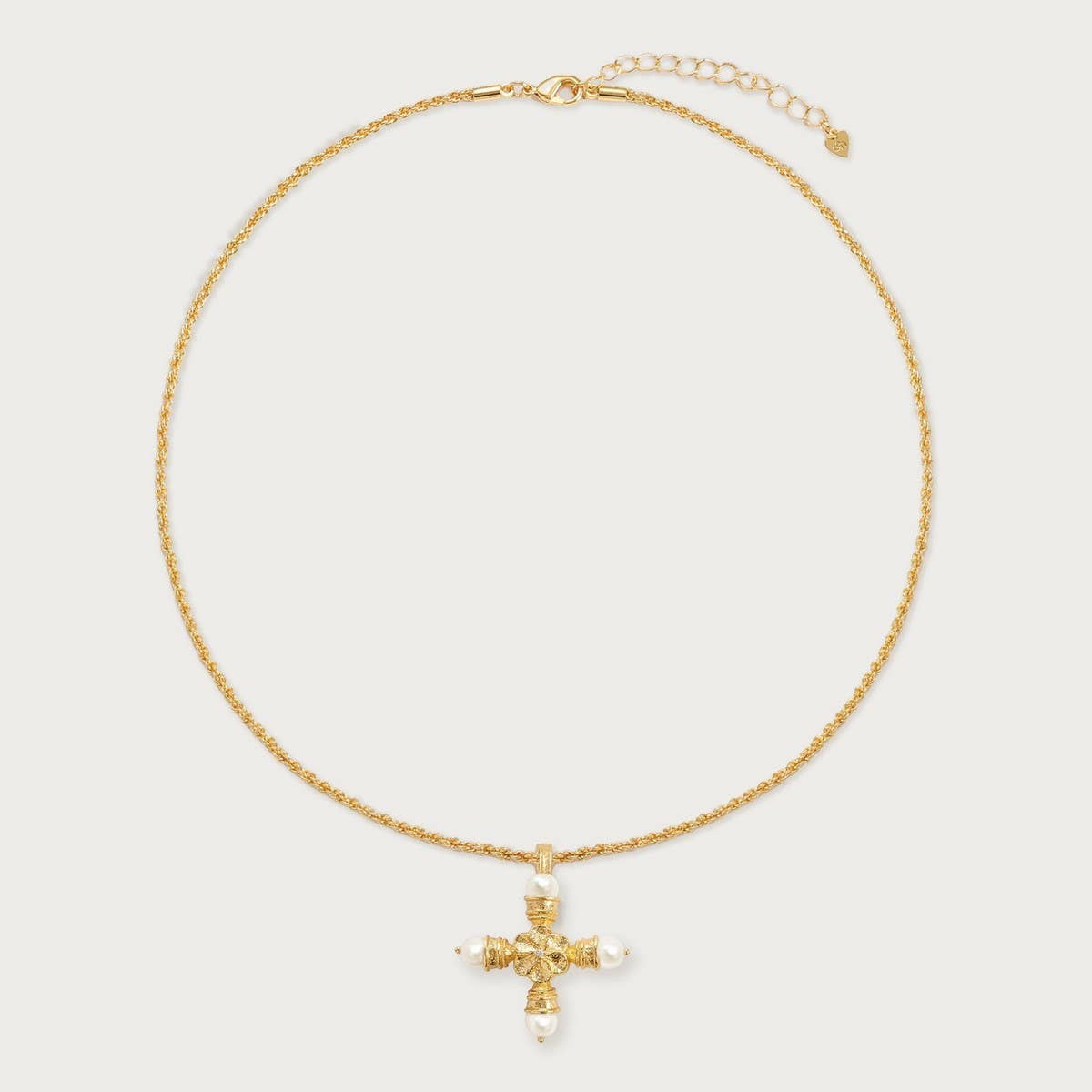 PERSONALIZED PEARL ZIRCON CROSS NECKLACE_CWMM5307