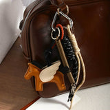 COLORFUL PEGASUS KEYCHAIN LEATHER TASSEL_CWMM7572