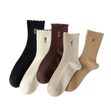 Women'S Preppy Style Socks With Lace Embroidery_Cwms1113