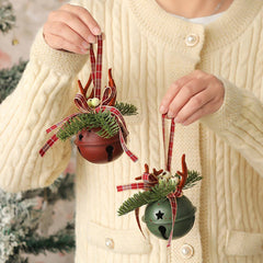 Pinecone Bell Xmas Wreath Hanging Decor_Cwmm10584