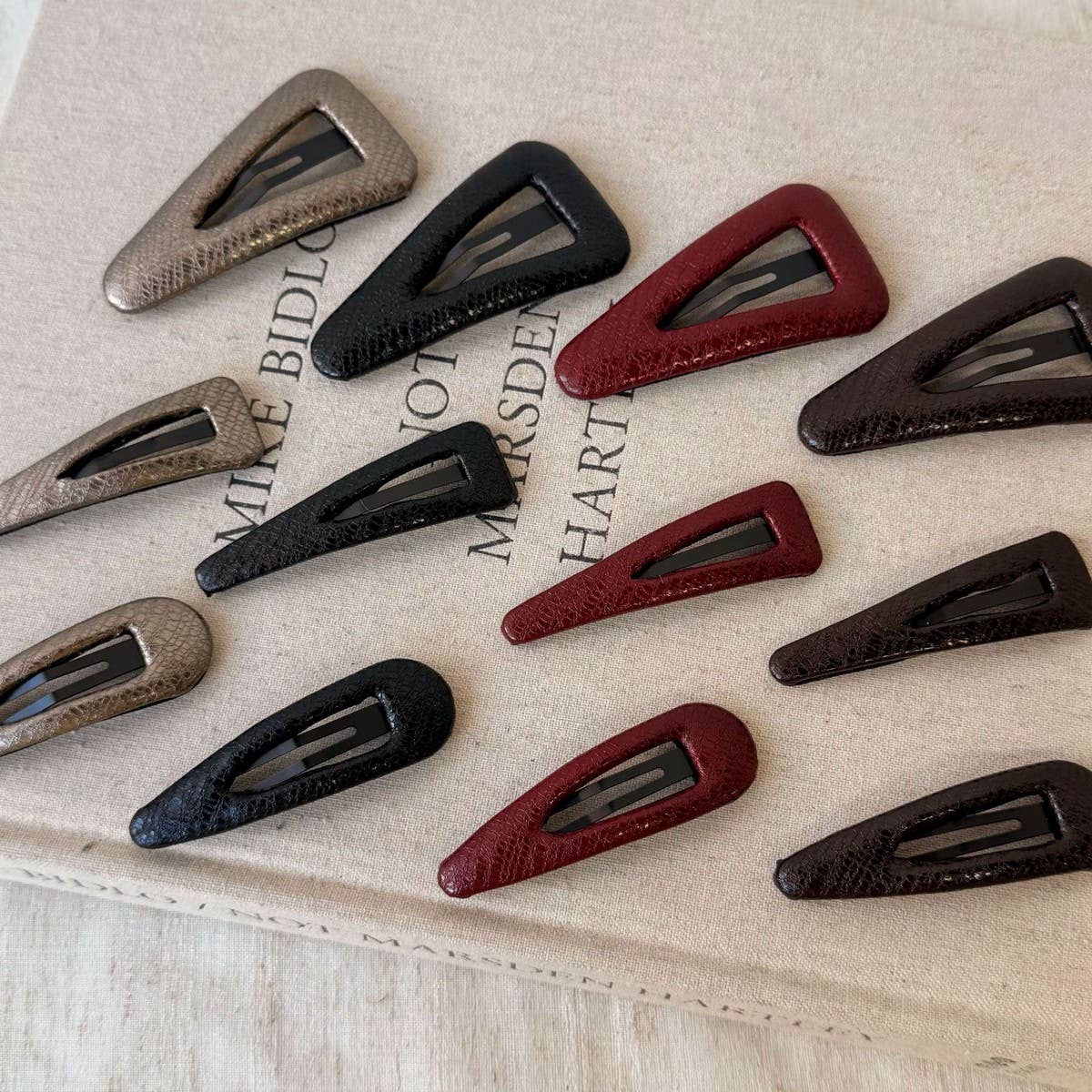 Faux Leather Geometric Bb Clip Elegant Hairpin_Cwaha08051