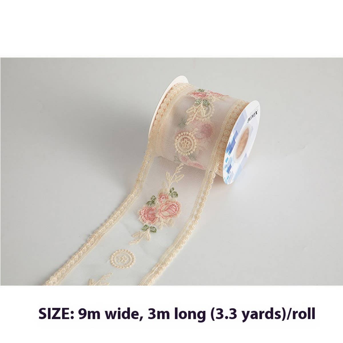 ROSE FLOWER EMBROIDERY LACE DIY RIBBON_CWMM5759