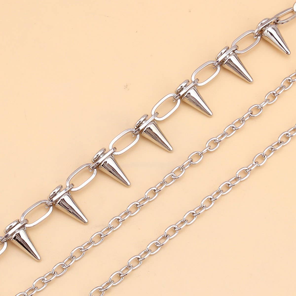 HIP HOP PUNK METAL RIVET MULTI LAYER PANTS CHAIN_CWMM0677