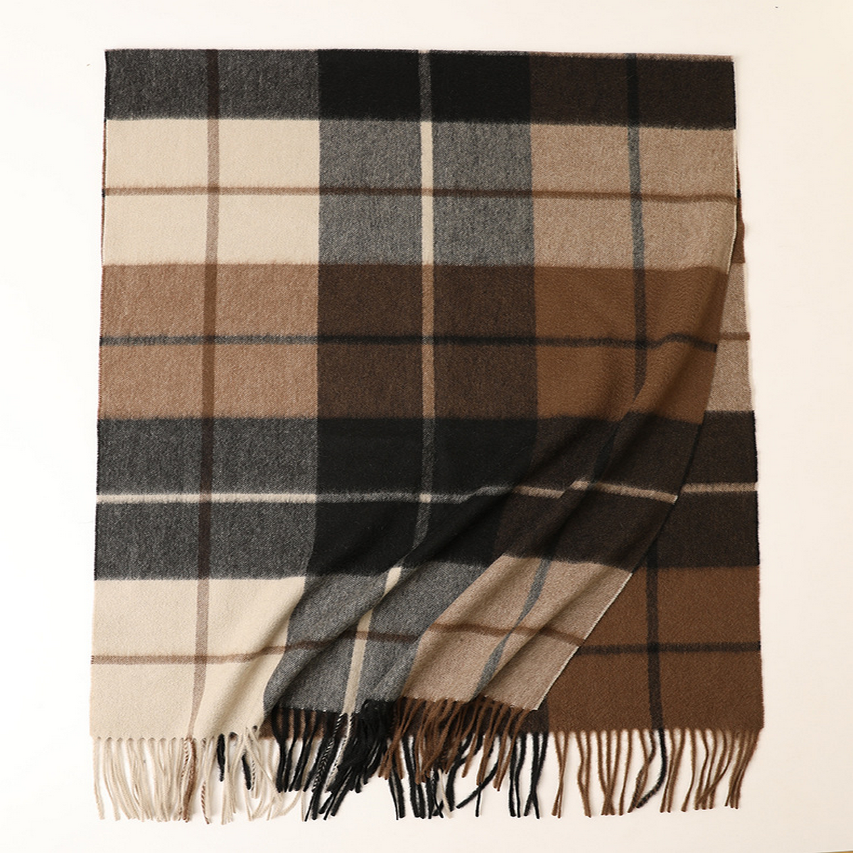 PLAID CASHMERE SCARF UNISEX WARM WINTER WRAP_CWASC2706