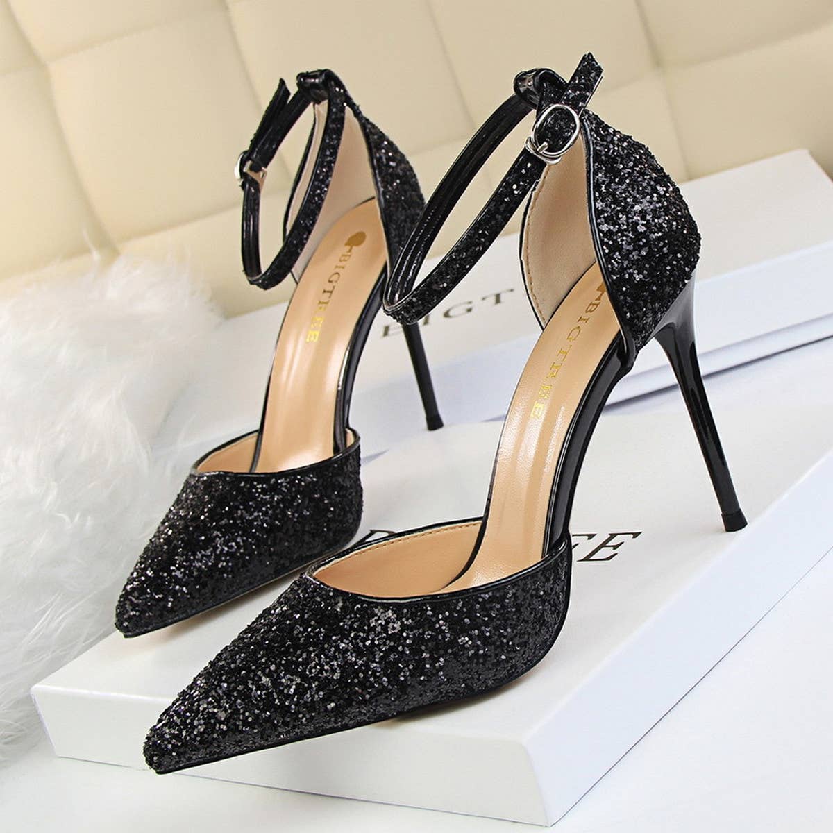 SHALLOW POINTED TOE SEQUINED SEXY HIGH HEELS_CWSHH0055