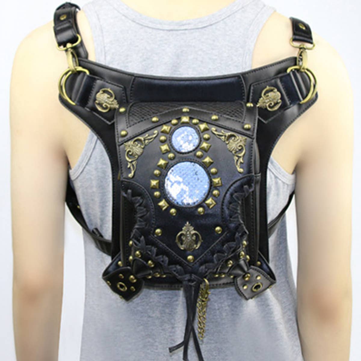 STEAMPUNK ONE SHOULDER DIAGONAL BAG PURSE_CWAB0639