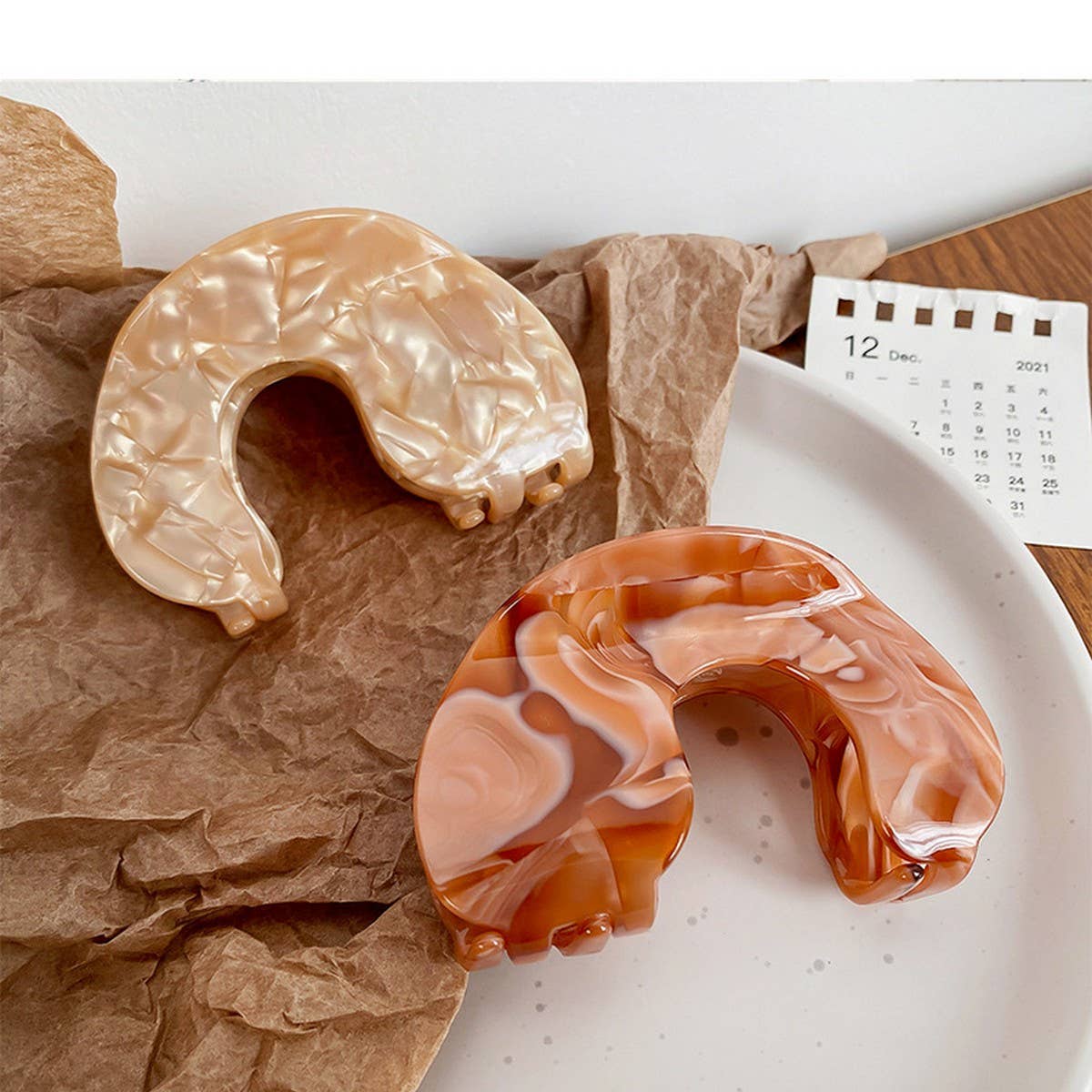 ELEGANT ACETATE HAIR CLAW BACK BUN SHARK CLIP_CWAHA1594