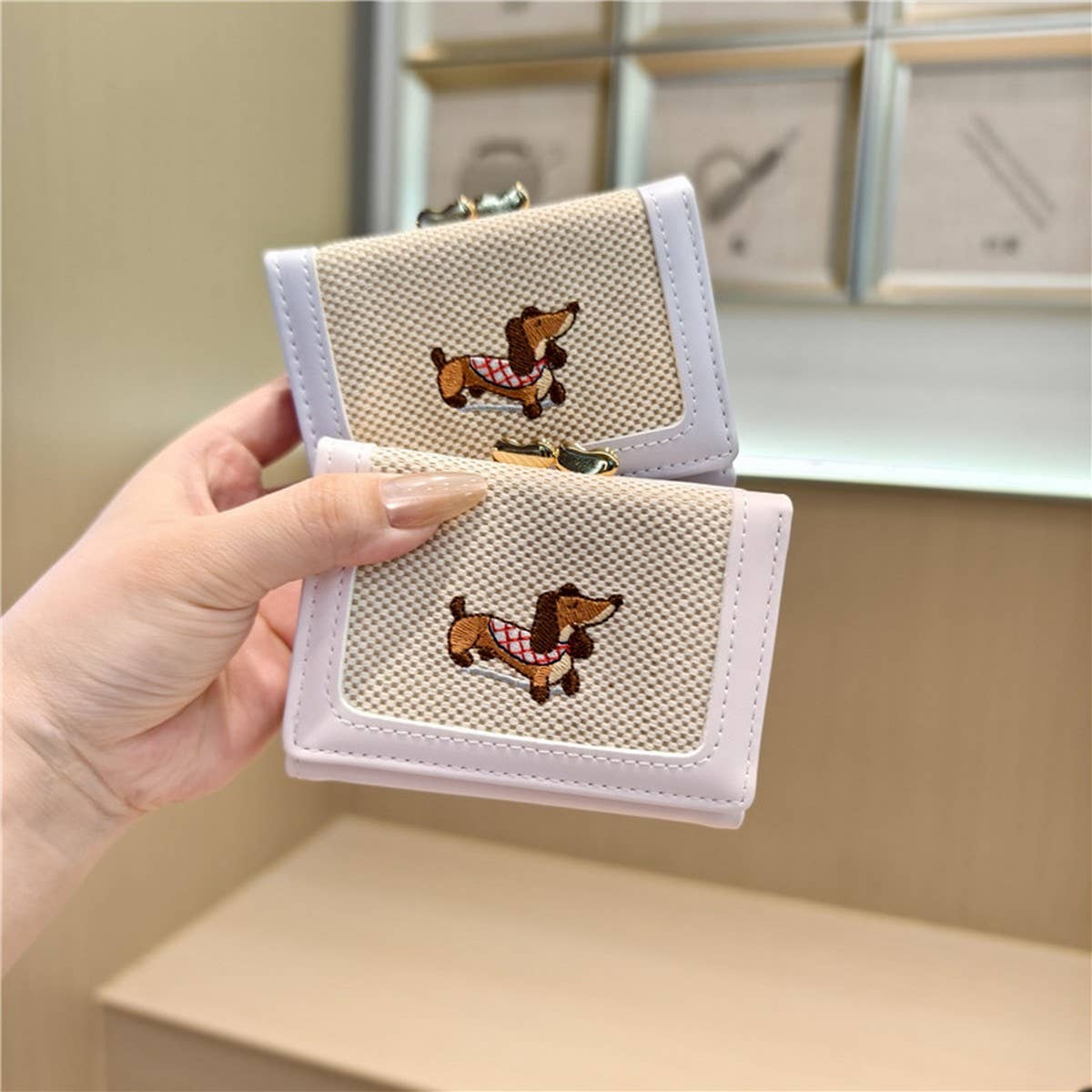 New Pu Embroidered Cartoon 3-Fold Wallet_Cwab06263