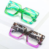Tortoiseshell Square Frame Fashion Glasses_Cwasg0235