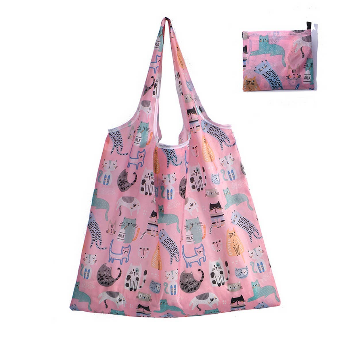 PRINTED LARGE CAPACITY FOLDING SHOPPING BAG_CWAB3474